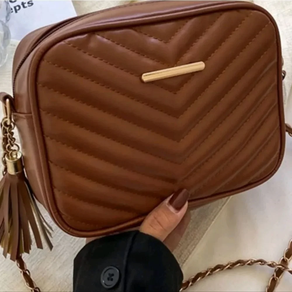 Mini Chevron Square Bag - Picture 1 of 9